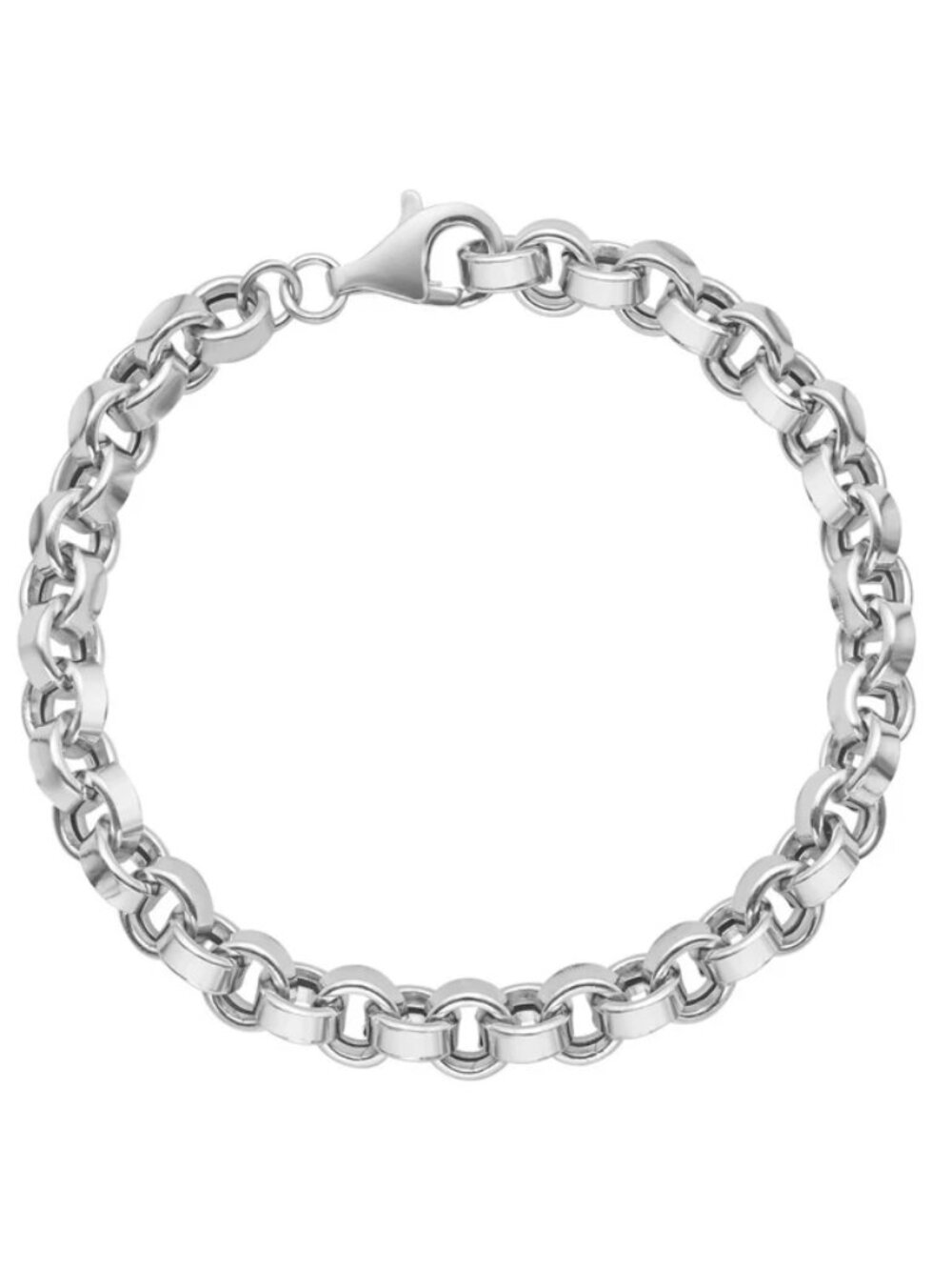 Sterling Silver Rolo Link Bracelet | Classic Chain Bracelet | Women's Jewelry